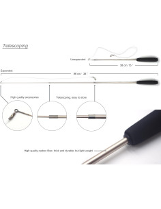 Varita Interactiva para Gatos YOOGAO Telescópica con Plumas 2