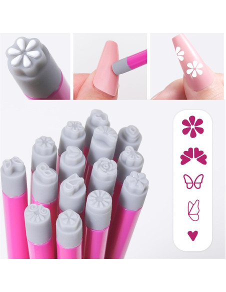 Juego de Bolígrafos de Estampado de Uñas Hirusaket - 10 Pcs Juego de Bolígrafos de Estampado de Uñas Hirusaket - 10 Pcs