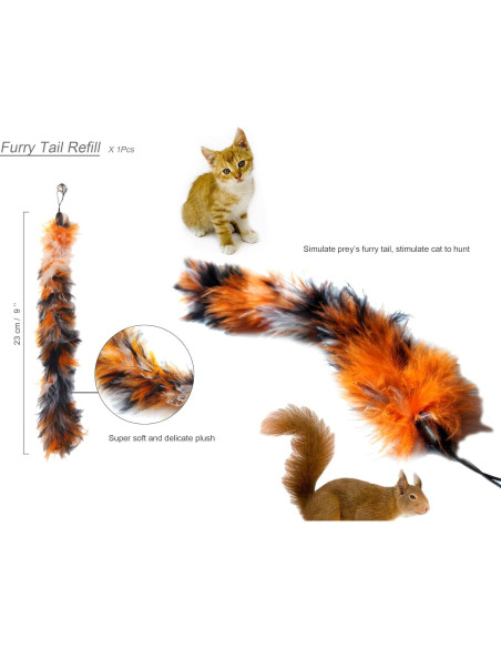 Varita Interactiva para Gatos YOOGAO Telescópica con Plumas