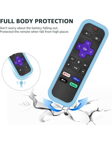 Funda de Silicona ONEBOM para Control Remoto Roku TV - 2 Pack