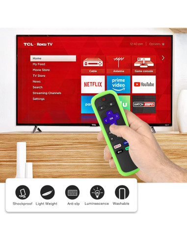 Funda de Silicona ONEBOM para Control Remoto Roku TV - 2 Pack