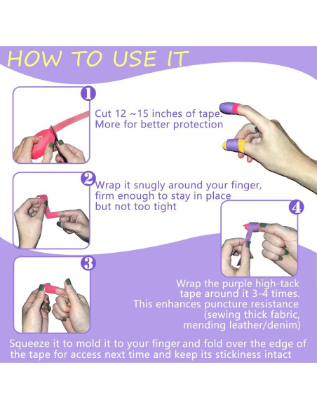 Dedales Envueltos Multicolor Gocosy 4 Paquete para Coser Dedales Envueltos Multicolor Gocosy 4 Paquete para Coser