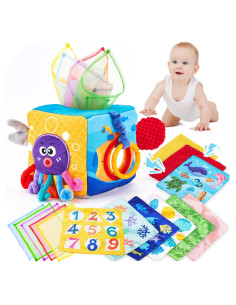 Caja de Pañuelos para Bebés Hahaland - Juguete Sensorial 6-12 Meses