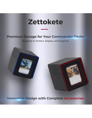 Caja de Barajas Zettokete Commander Doble Rosa y Negro 100 Cartas
