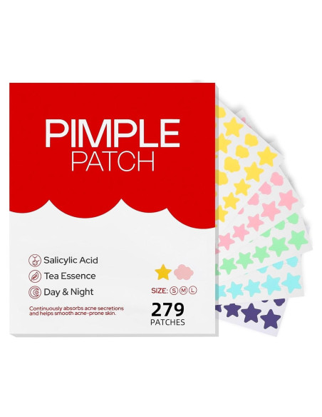 Parches para Granos HLOES 279PCS Hidrocoloide Estrella Parches para Granos HLOES 279PCS Hidrocoloide Estrella