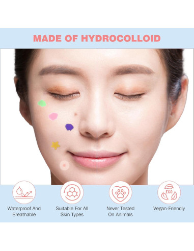 Parches para Granos HLOES 279PCS Hidrocoloide Estrella