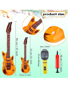 Paquete de Juguetes Inflables Rock Star 38 Piezas con Bombas 2