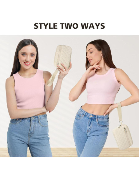 Cartera de muñeca DIXEIGHT beige RFID 20x12cm 3 cremalleras Cartera de muñeca DIXEIGHT beige RFID 20x12cm 3 cremalleras