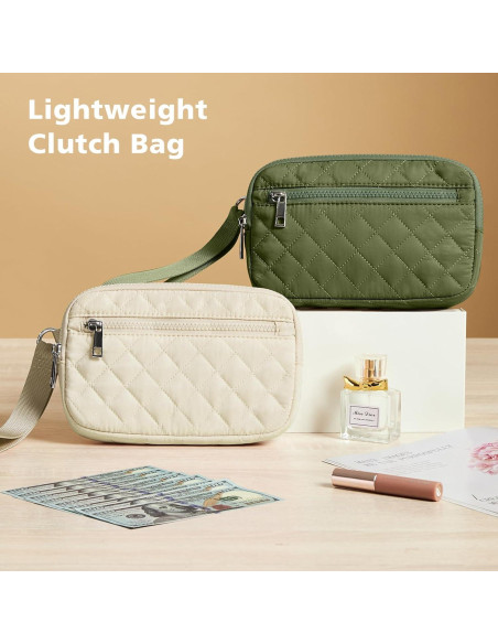 Cartera de muñeca DIXEIGHT beige RFID 20x12cm 3 cremalleras Cartera de muñeca DIXEIGHT beige RFID 20x12cm 3 cremalleras