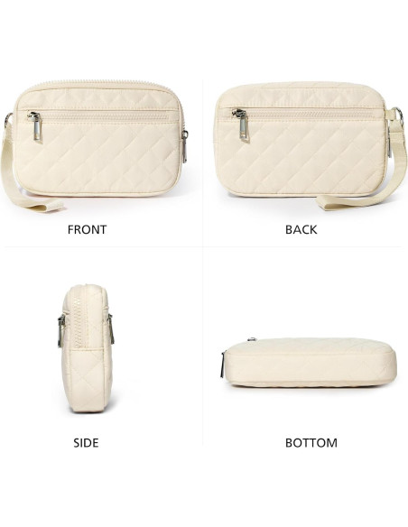 Cartera de muñeca DIXEIGHT beige RFID 20x12cm 3 cremalleras Cartera de muñeca DIXEIGHT beige RFID 20x12cm 3 cremalleras