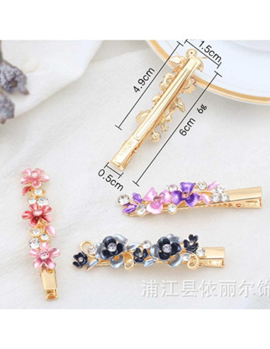 Clips para Cabello de Metal Vintage Coloridos 6pcs Whitebridge
