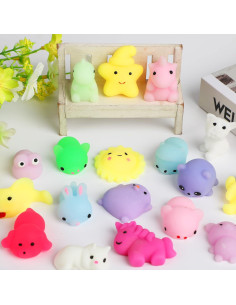 80 Juguetes Mochi Squishy Kawaii Antiestrés para Niños 2