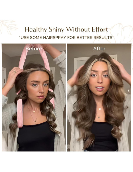 Rizador de Cabello Sin Calor Yanibest Negro con Scrunchies