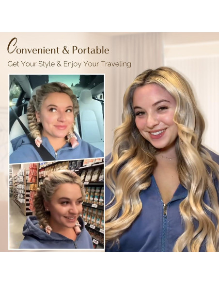 Rizador de Cabello Sin Calor Yanibest Negro con Scrunchies