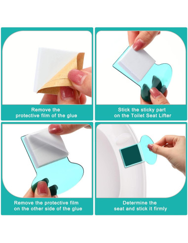 Elevadores de Tapa de Inodoro Yookeer 9 Pcs Autoadhesivos