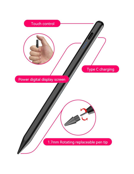 Lápiz Estilográfico Albomao Negro para Pantallas Táctiles