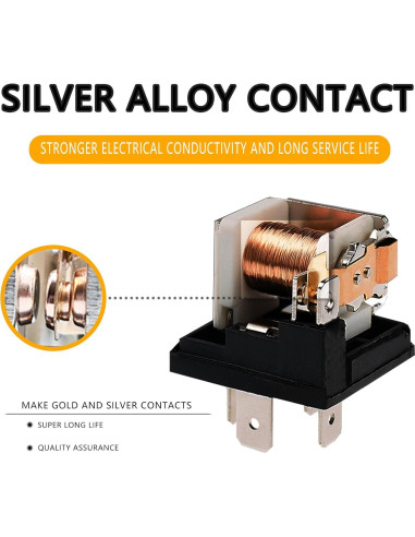 Relé Automático Jitrendo 4 Pines 12V 30A a Prueba de Agua - 2 Pcs