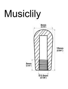 Puntas Selector de Pastillas Guitarra Musiclily Ámbar (Juego de 2) 2