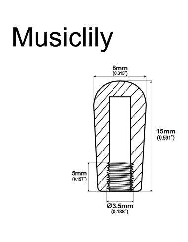Puntas Selector de Pastillas Guitarra Musiclily Ámbar (Juego de 2)