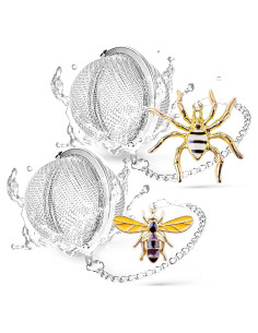 Infusor de Té 2 pcs TeaSanavie Abeja y Araña Acero Inoxidable