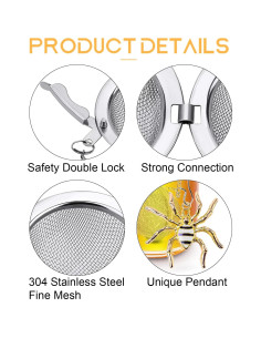 Infusor de Té 2 pcs TeaSanavie Abeja y Araña Acero Inoxidable 2