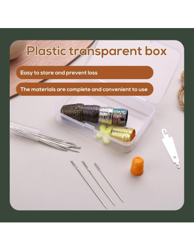 Kit de Costura Nitlak 24 Pcs con Dedales y Agujas