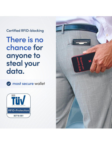 Cartera Slim TRAVANDO AUSTIN para Hombre con Clip RFID