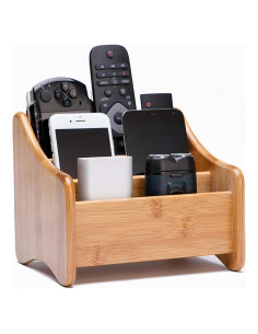 Organizador de Escritorio VolksRose de Bambú 3 Compartimentos