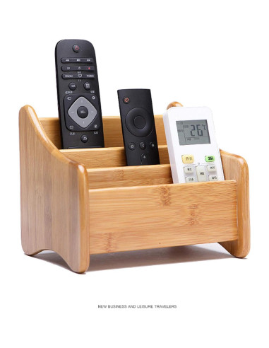 Organizador de Escritorio VolksRose de Bambú 3 Compartimentos