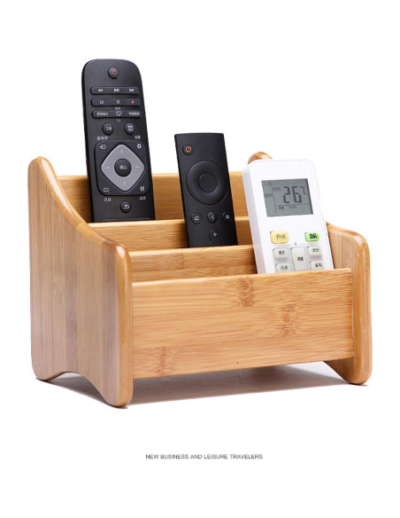 Organizador de Escritorio VolksRose de Bambú 3 Compartimentos