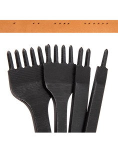 Cincel de perforación de cuero WUTA 5mm, juego de 4 piezas 2