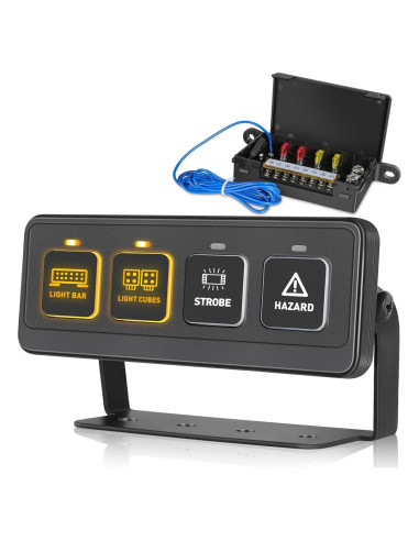 Panel de Interruptores Inalámbrico OFFROADTOWN 4 Gang LED