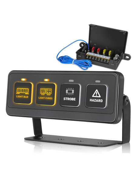 Panel de Interruptores Inalámbrico OFFROADTOWN 4 Gang LED