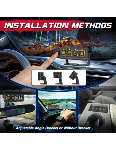 Panel de Interruptores Inalámbrico OFFROADTOWN 4 Gang LED