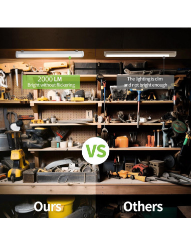 Luz de Taller LED Be Studied 20W 2FT 5000K Enlazable Paquete de 4