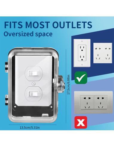 Caja de Bloqueo de Enchufe de Seguridad Universal - 1 Paquete