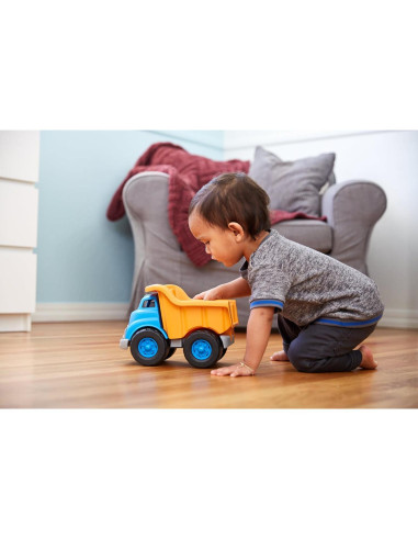 Camión de Volteo Green Toys Azul/Naranja - Juguete Ecológico 25.4cm