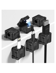 Organizador de Cables Adhesivo Kailfee - 6 Clips Magnéticos