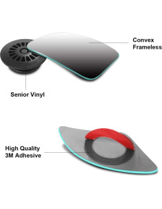 Espejo de Punto Ciego POMFW 2" Convexo Ajustable 360 - 2 Piezas 2