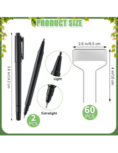 Etiquetas de Jardín Moxweyeni 60 Pcs Metal 10 cm Impermeables 2