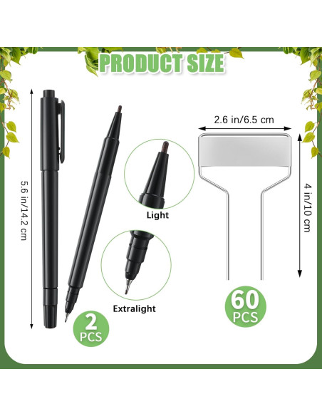 Etiquetas de Jardín Moxweyeni 60 Pcs Metal 10 cm Impermeables