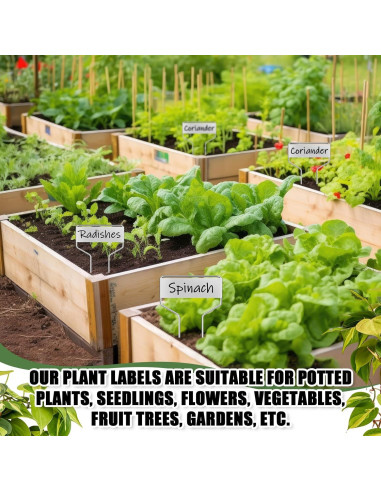 Etiquetas de Jardín Moxweyeni 60 Pcs Metal 10 cm Impermeables