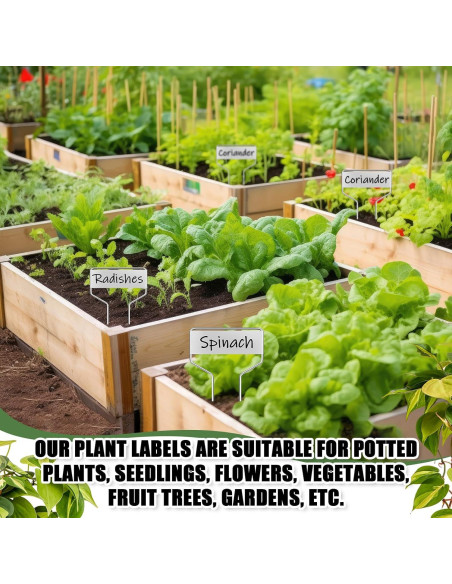 Etiquetas de Jardín Moxweyeni 60 Pcs Metal 10 cm Impermeables