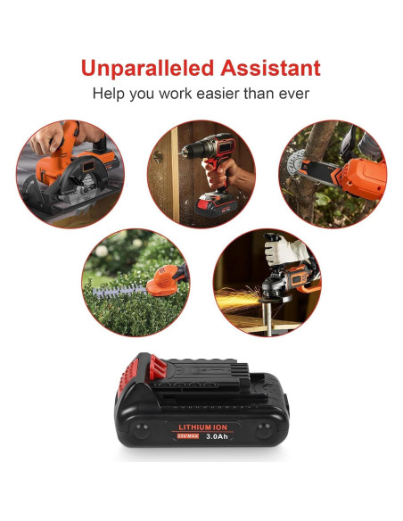 2 Baterías de Litio 3.0Ah 20V + Cargador Black & Decker