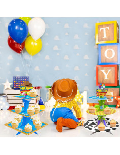 Soporte para Cupcakes 3 Niveles Temática Dibujos Animados 2