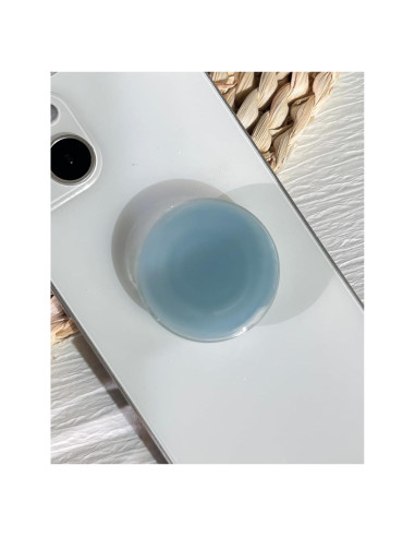 Soporte para teléfono celular Petitepop, resina y acrílico, azul