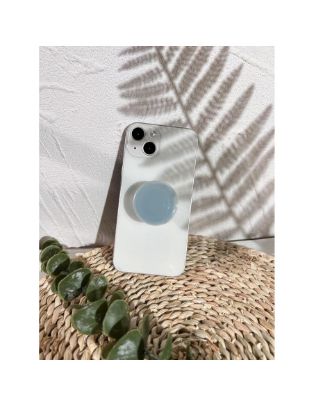 Soporte para teléfono celular Petitepop, resina y acrílico, azul