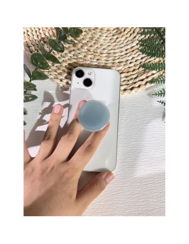 Soporte para teléfono celular Petitepop, resina y acrílico, azul