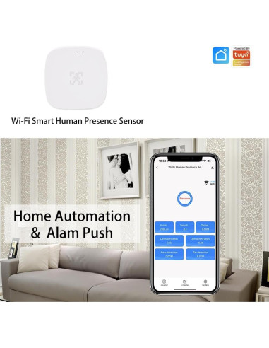 Sensor de Presencia WiFi WenzhiIoT Radar 5.8GHz Montaje Pared