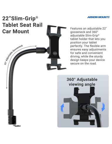 Soporte para Tableta de Coche Arkon TAB188L22 - Aluminio 55.88 cm